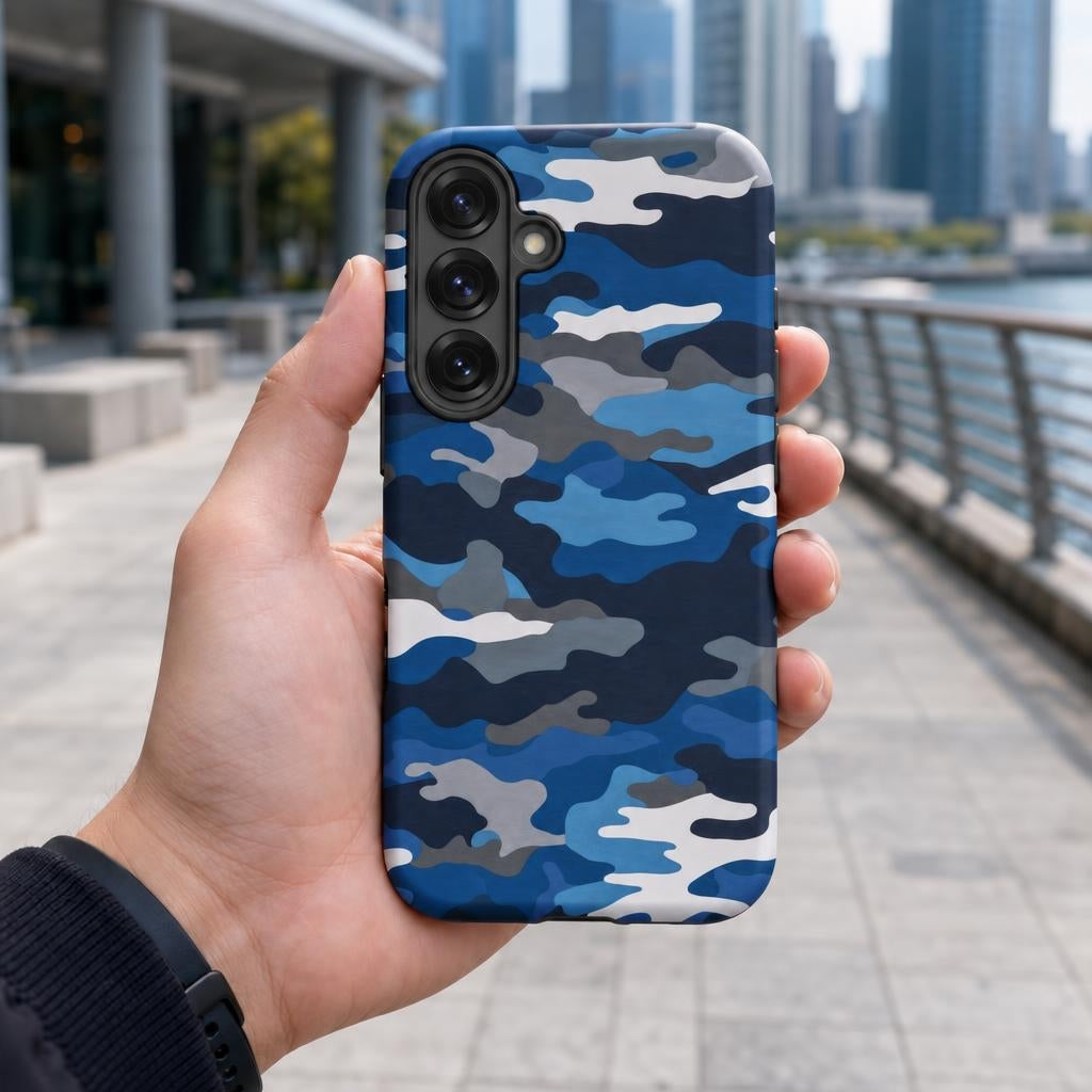 Blue Urban Camo - Ninja Case for Samsung Galaxy