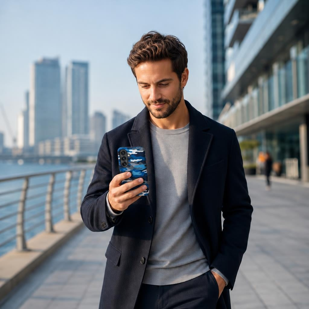 Blue Urban Camo - Ninja Case for Samsung Galaxy