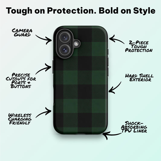 Forest Green Flannel - Ninja Case™ for iPhone