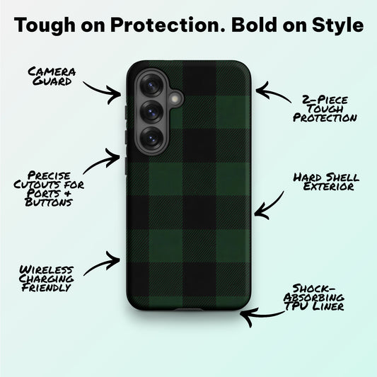 Forest Green Flannel - Ninja Case™ for Samsung Galaxy