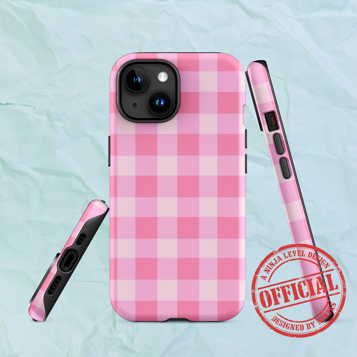 Fresh Gingham Pink Ninja Case™ for iPhone