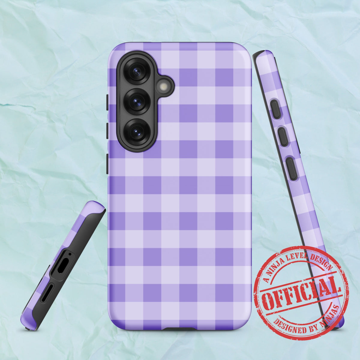 Fresh Gingham Lavender - Ninja Case for Samsung Galaxy