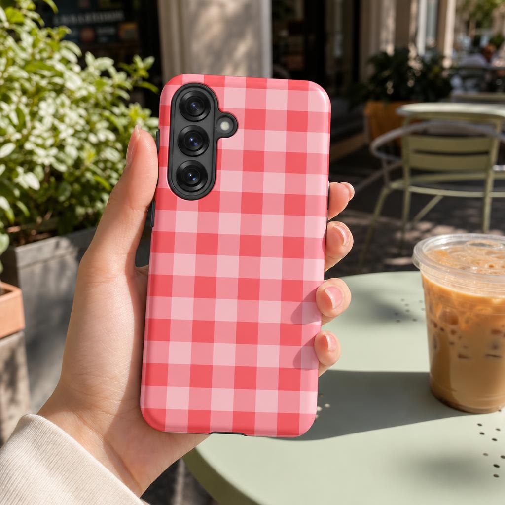 Fresh Gingham Red - Ninja Case for Samsung Galaxy