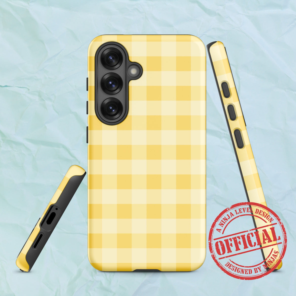 Fresh Gingham Yellow – Ninja Case for Samsung Galaxy