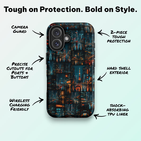 Neon Gridlock - Ninja Case for iPhone