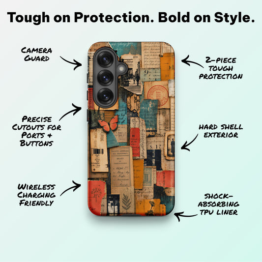 Paper Trail Chaos Collage - Ninja Case for Samsung Galaxy