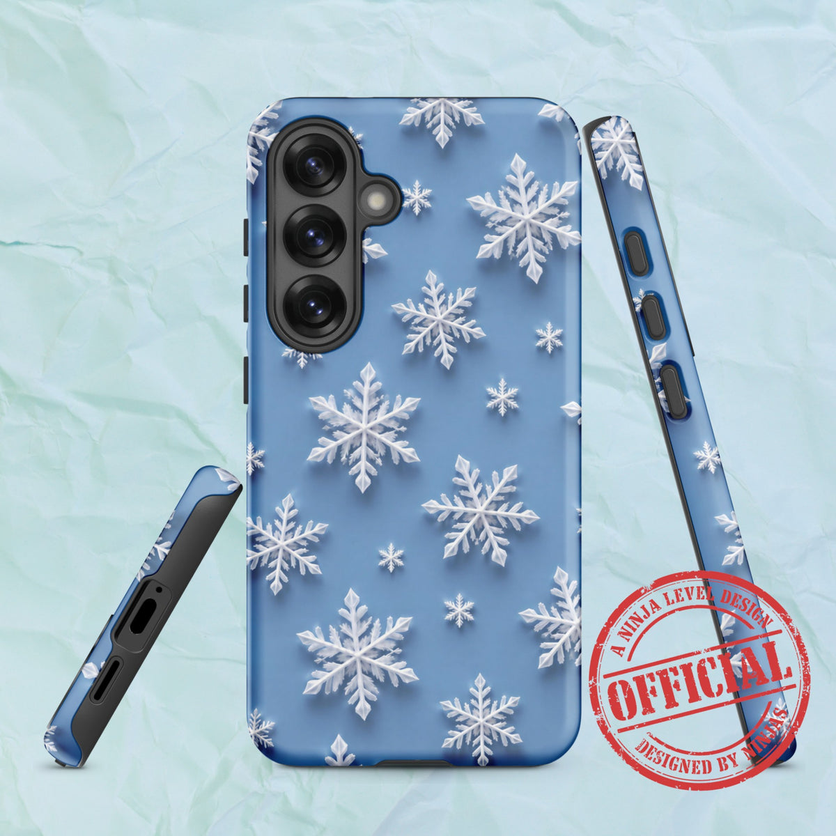Snowflakes Blue - Ninja Case for Samsung Galaxy