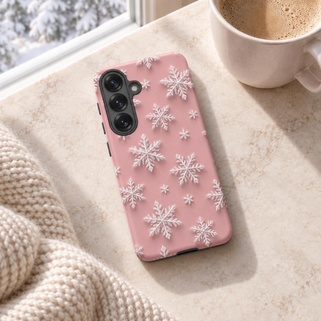 Snowflakes Pink - Ninja Case for Samsung Galaxy