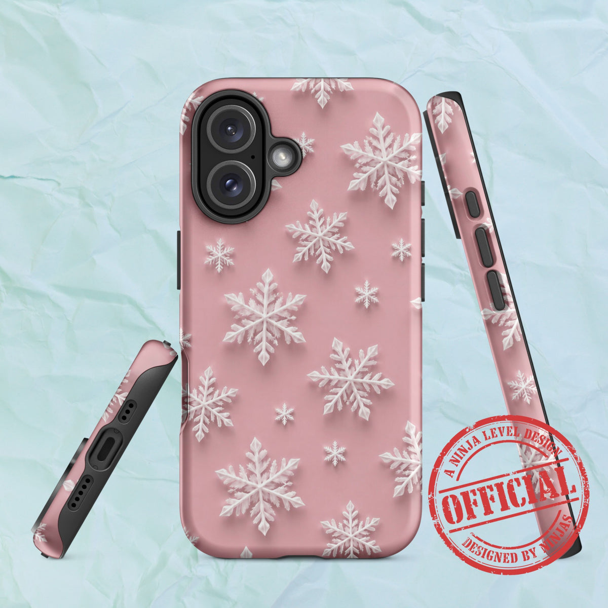 Snowflakes Pink - Ninja Case for iPhone