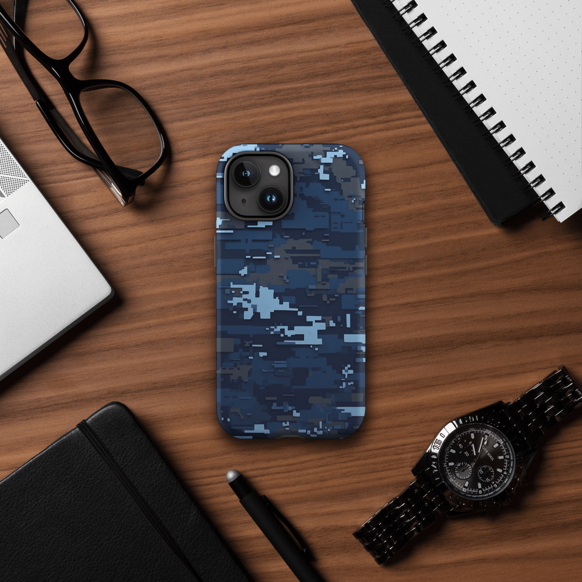 Blue Digital Camo for iPhone Ninja Level Designs
