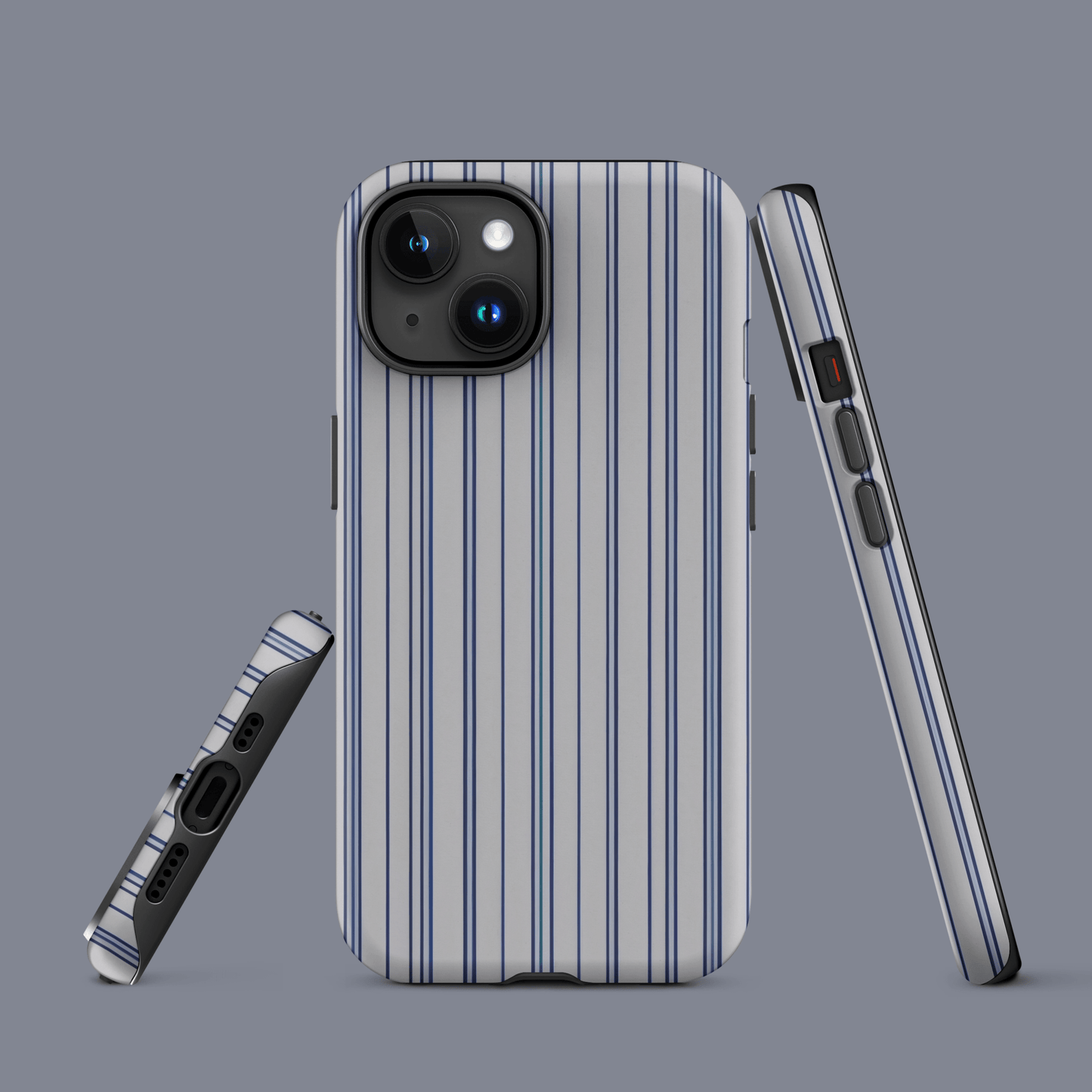 Blue & Navy Pinstripe for iPhone Ninja Level Designs