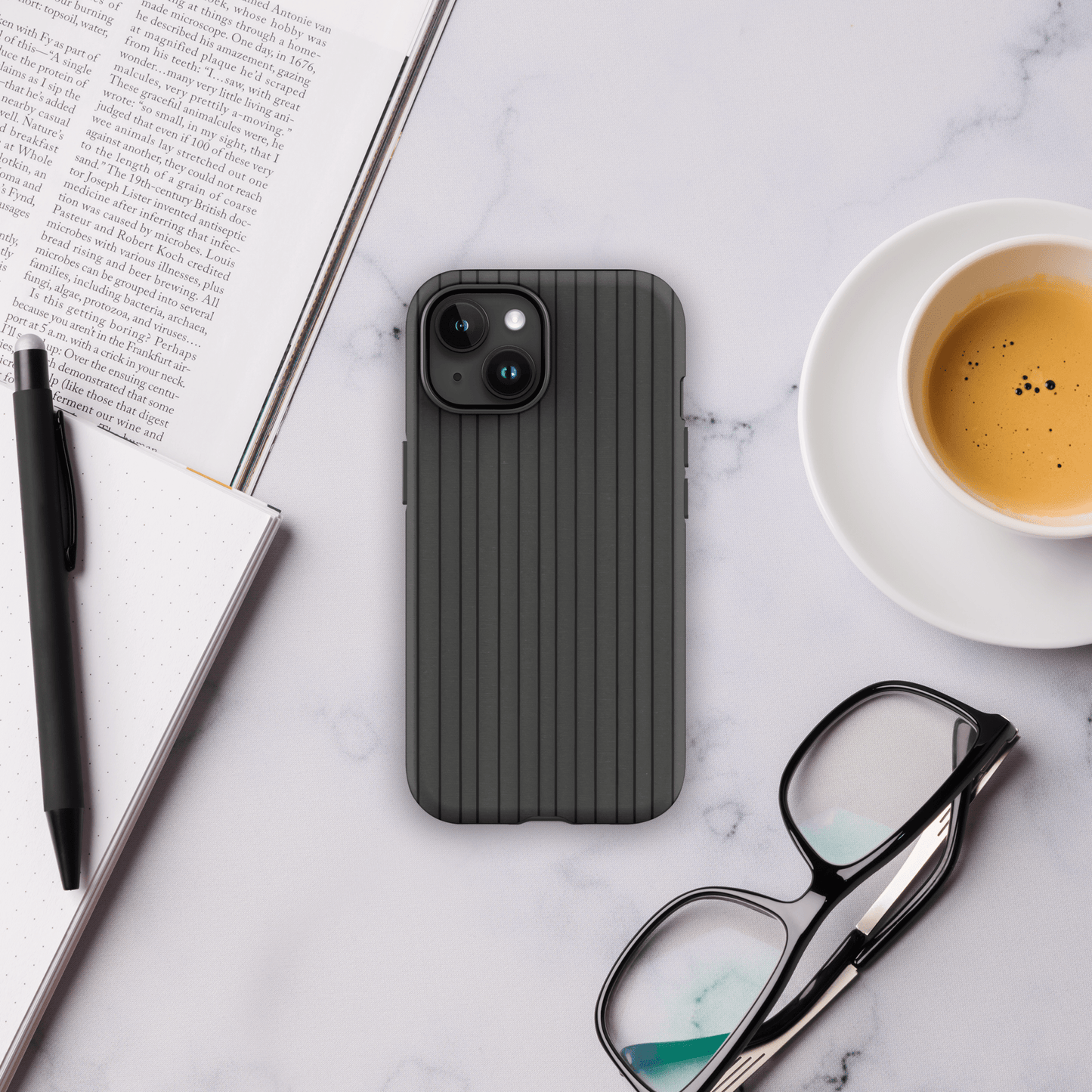 Charcoal & Gray Pinstripe for iPhone Ninja Level Designs
