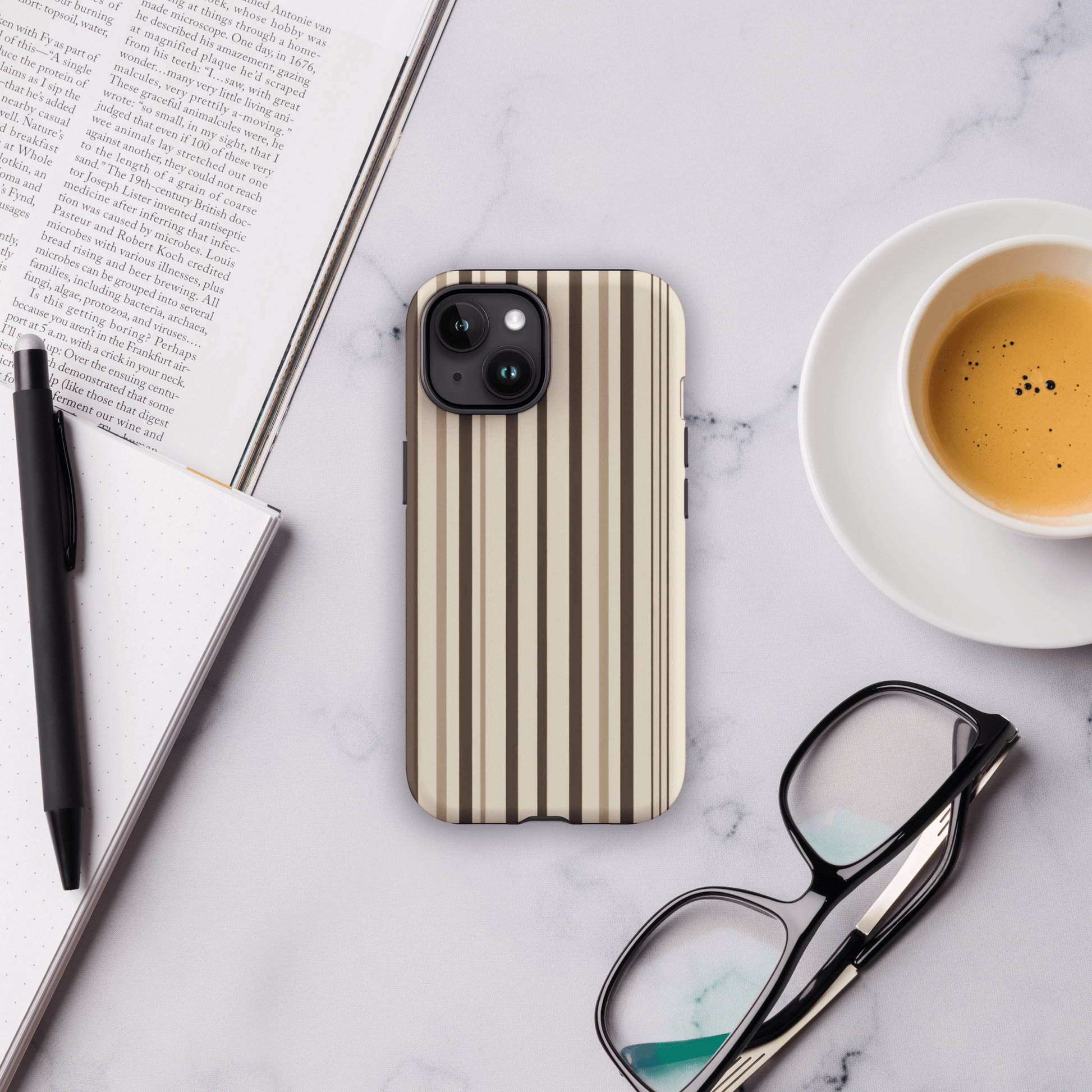 Coffee & Cream Multistripe for iPhone Ninja Level Designs