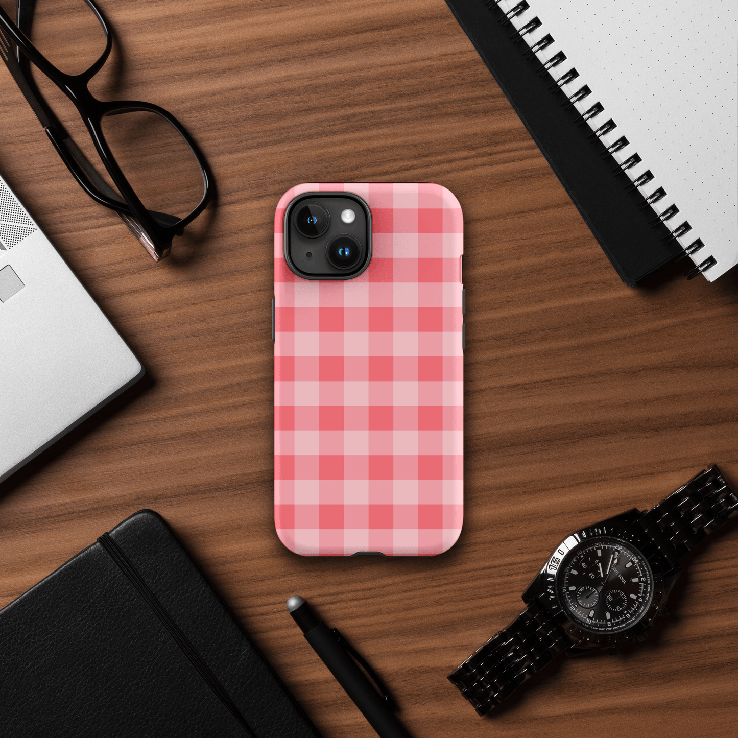 Fresh Gingham Red – Ninja Case™ for iPhone Ninja Level Designs