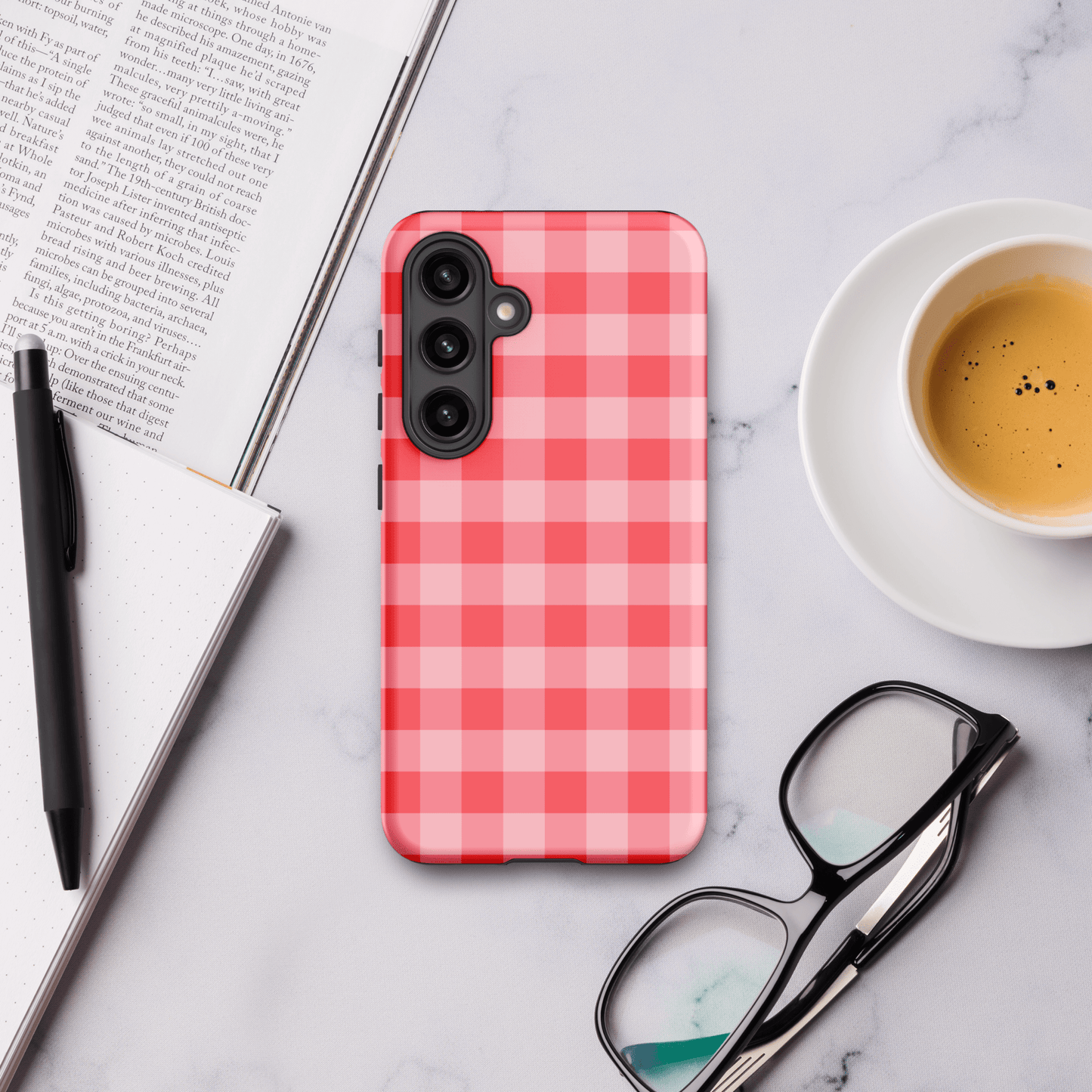 Fresh Gingham Red – Ninja Case™ for Samsung Galaxy Ninja Level Designs