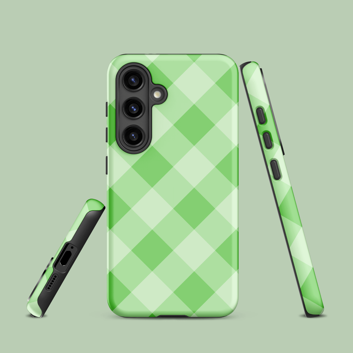 Gingham Twist Green – Ninja Case™ for Samsung Galaxy Ninja Level Designs