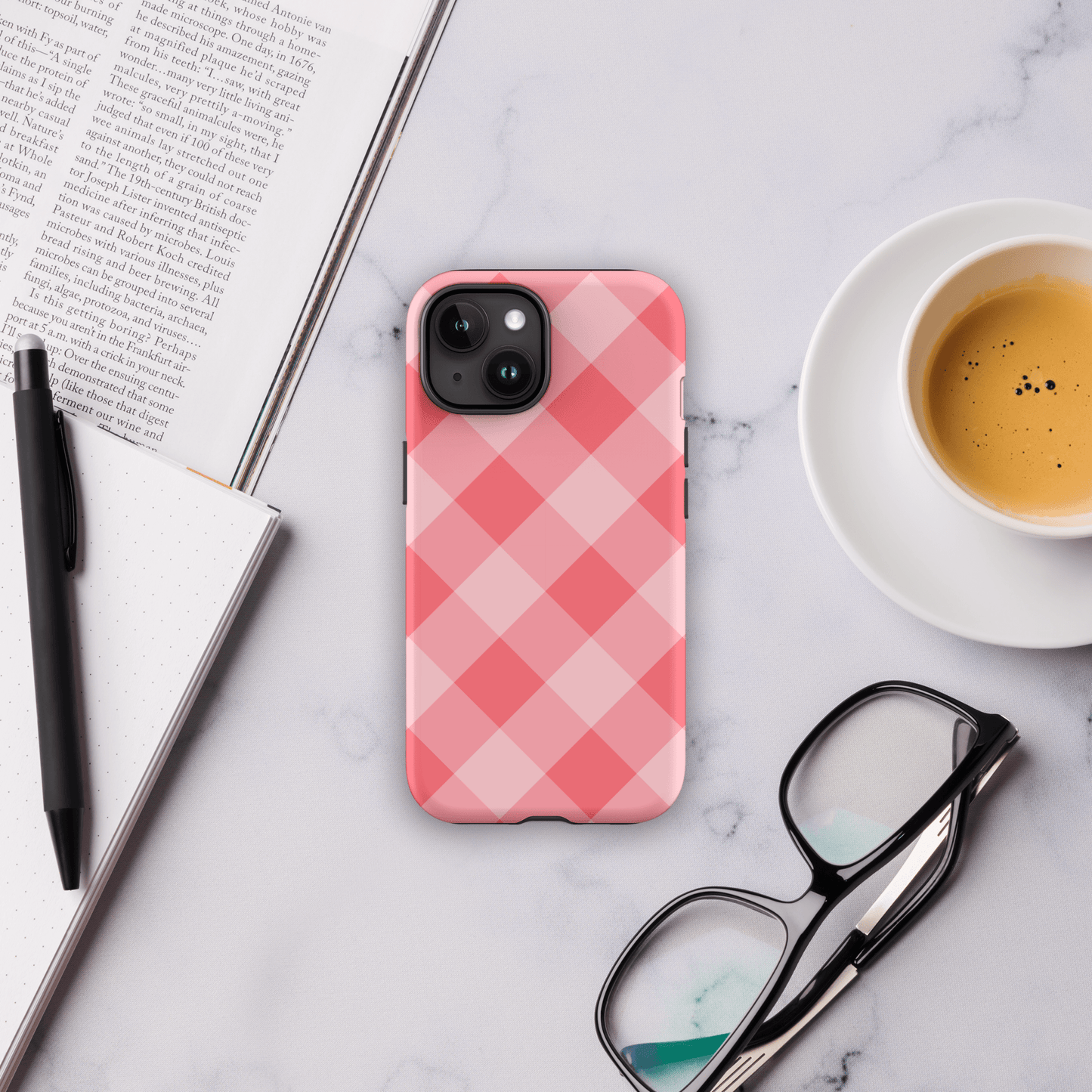 Gingham Twist Red – Ninja Case™ for iPhone Ninja Level Designs