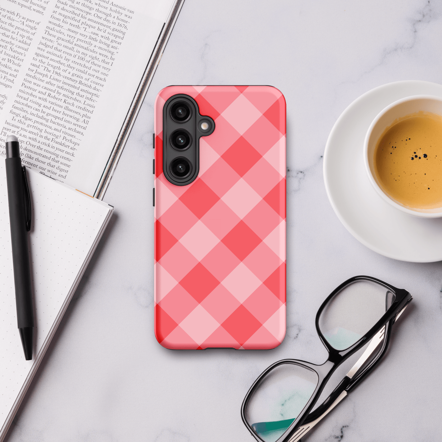 Gingham Twist Red – Ninja Case™ for Samsung Galaxy Ninja Level Designs