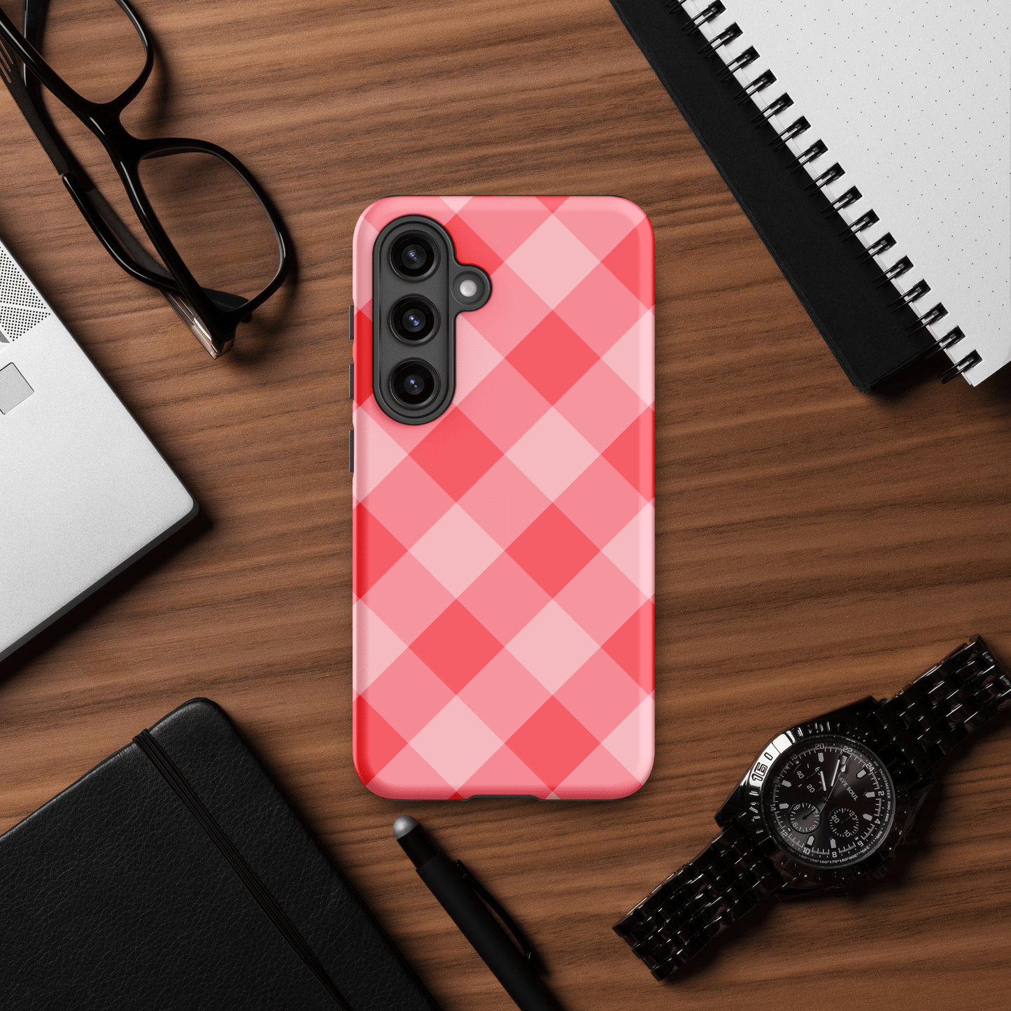 Gingham Twist Red – Ninja Case™ for Samsung Galaxy Ninja Level Designs
