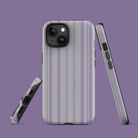 Gray & Purple Pinstripe for iPhone Ninja Level Designs
