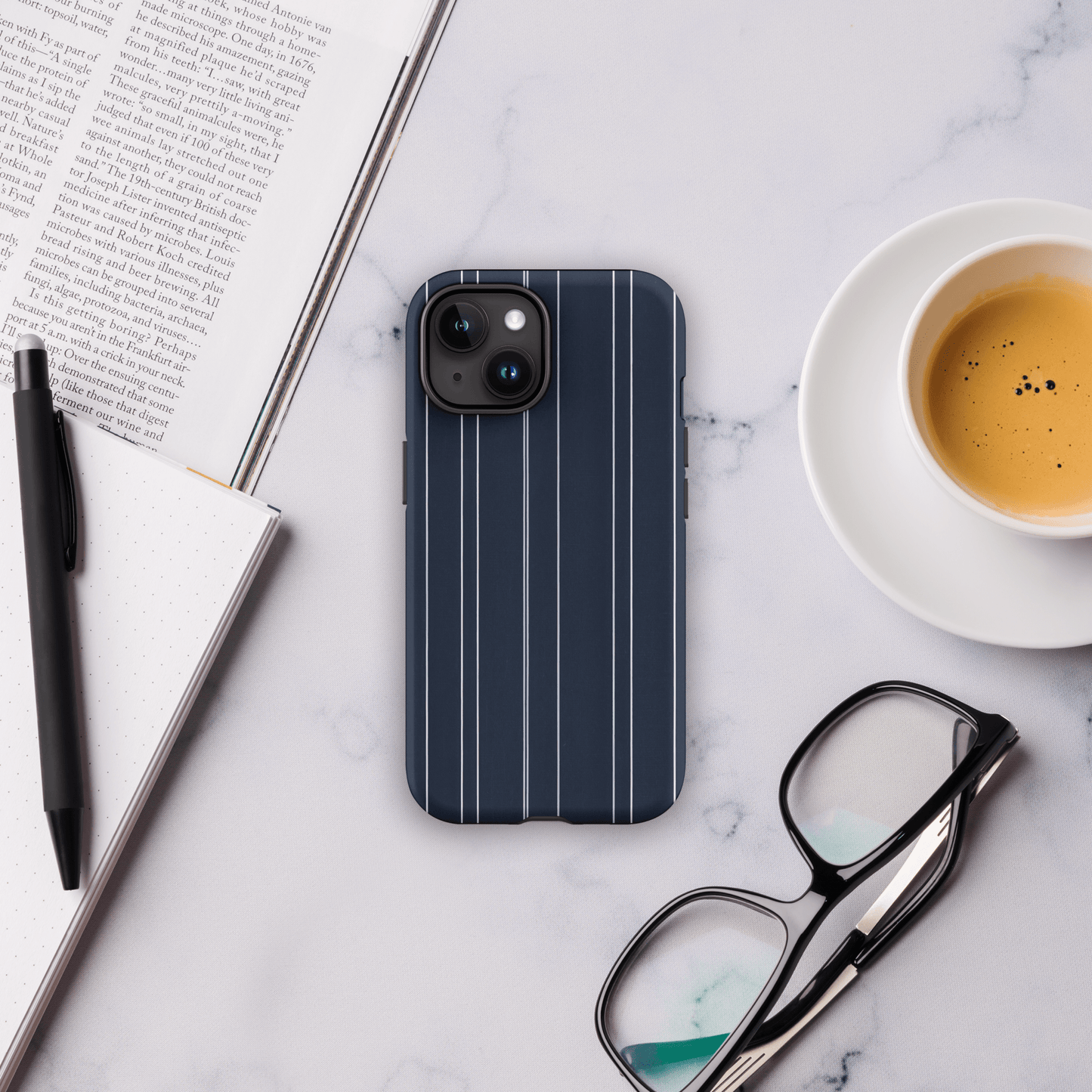 Navy & White Multistripe for iPhone Ninja Level Designs