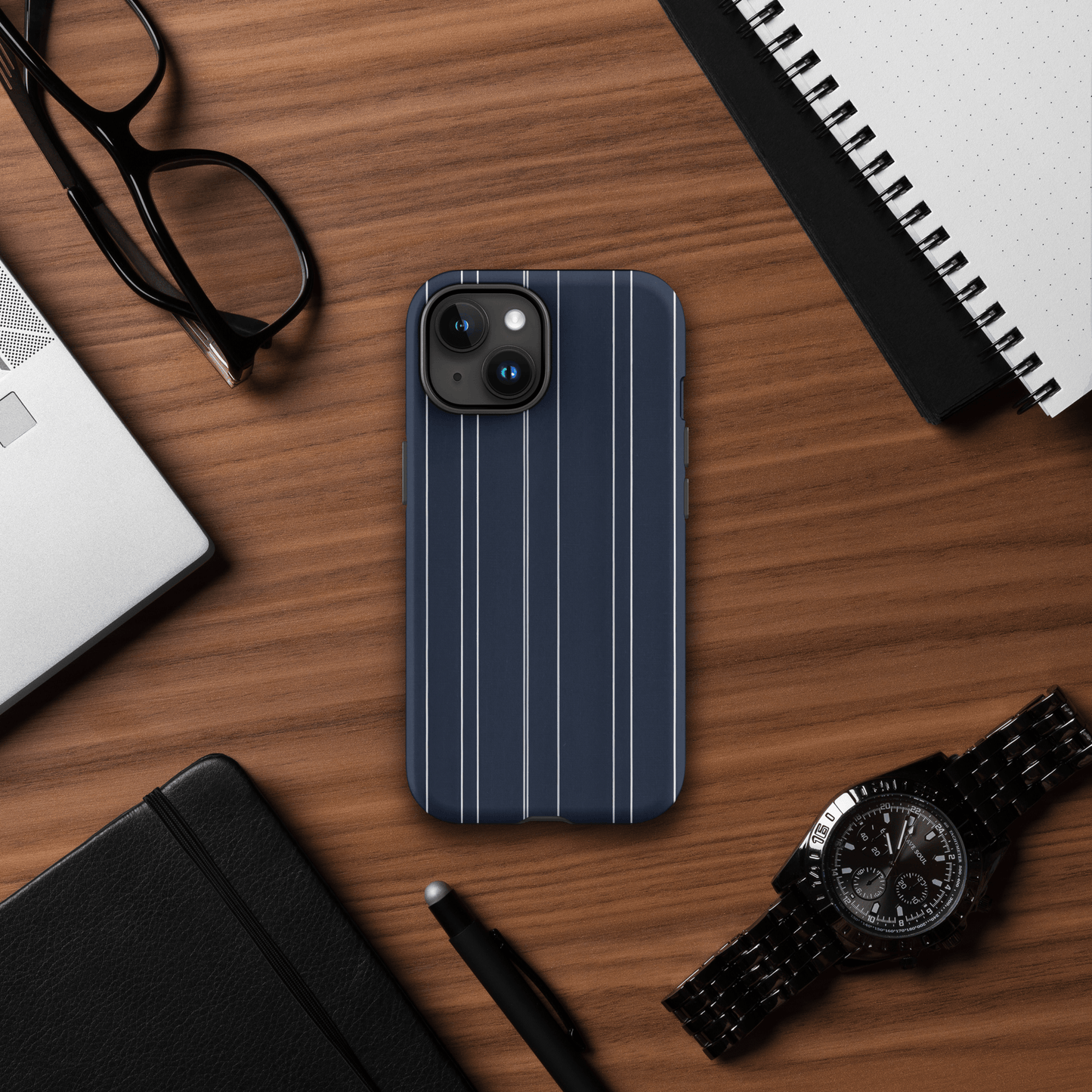 Navy & White Multistripe for iPhone Ninja Level Designs