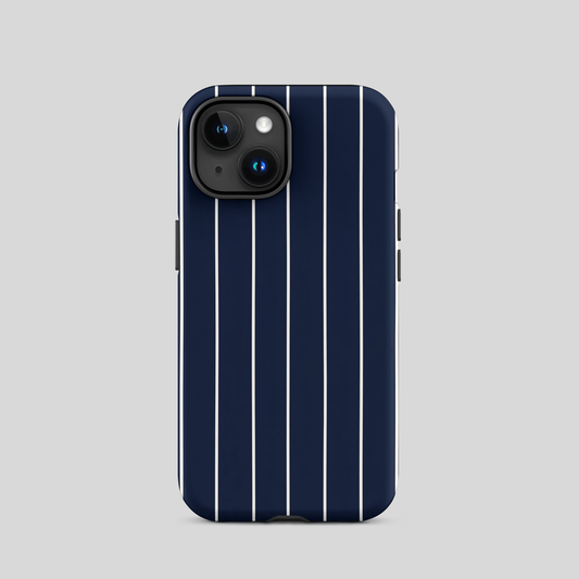 Navy & White Pinstripe for iPhone Ninja Level Designs