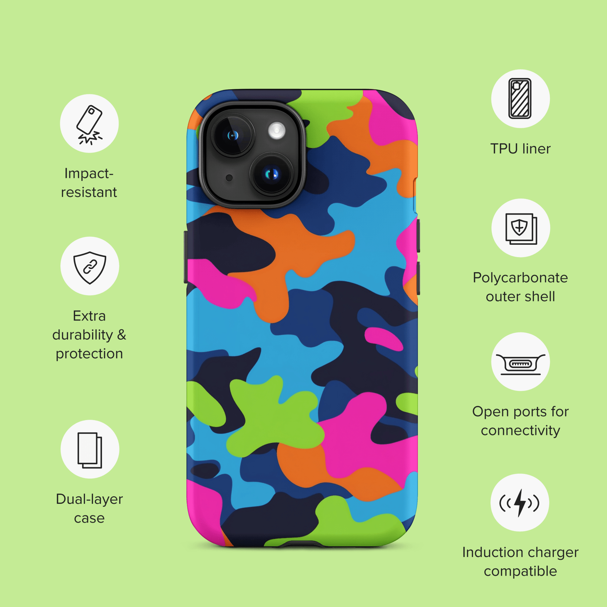 Neon Camo for iPhone Ninja Level Designs