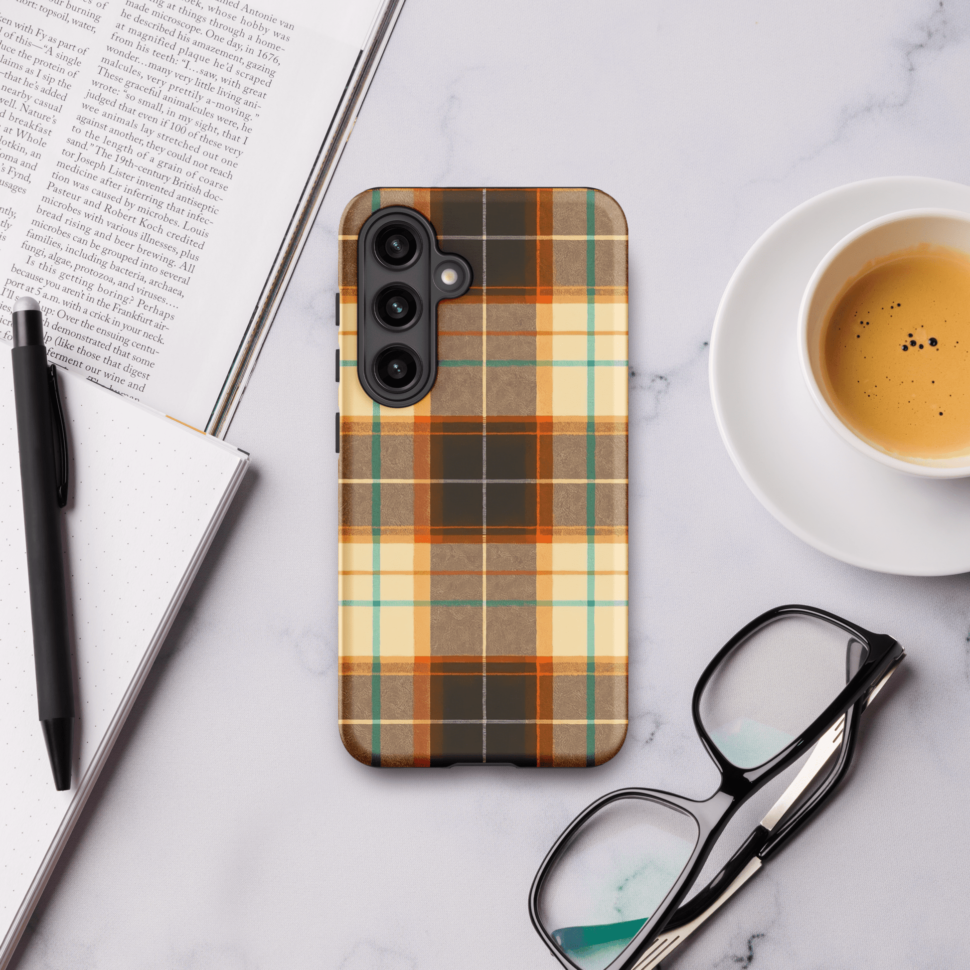 Plaid Brown & Orange for Samsung Galaxy Ninja Level Designs