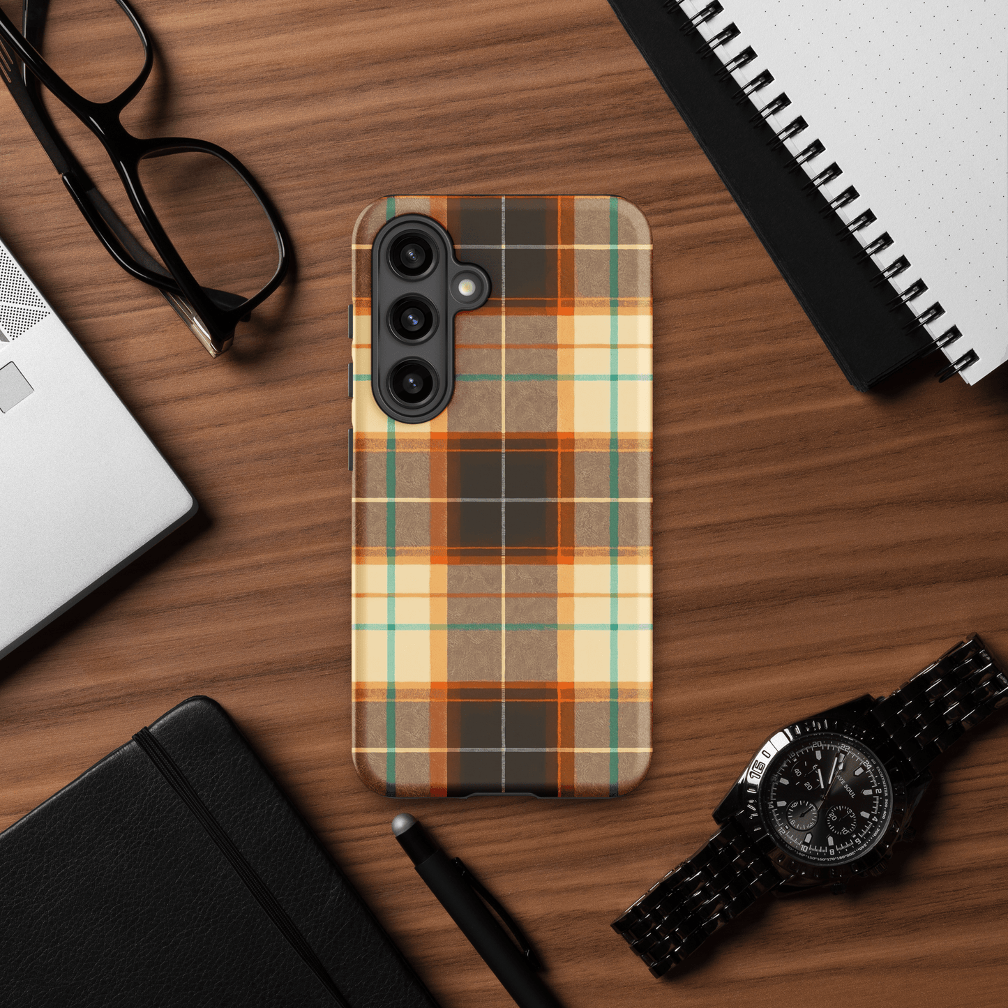 Plaid Brown & Orange for Samsung Galaxy Ninja Level Designs