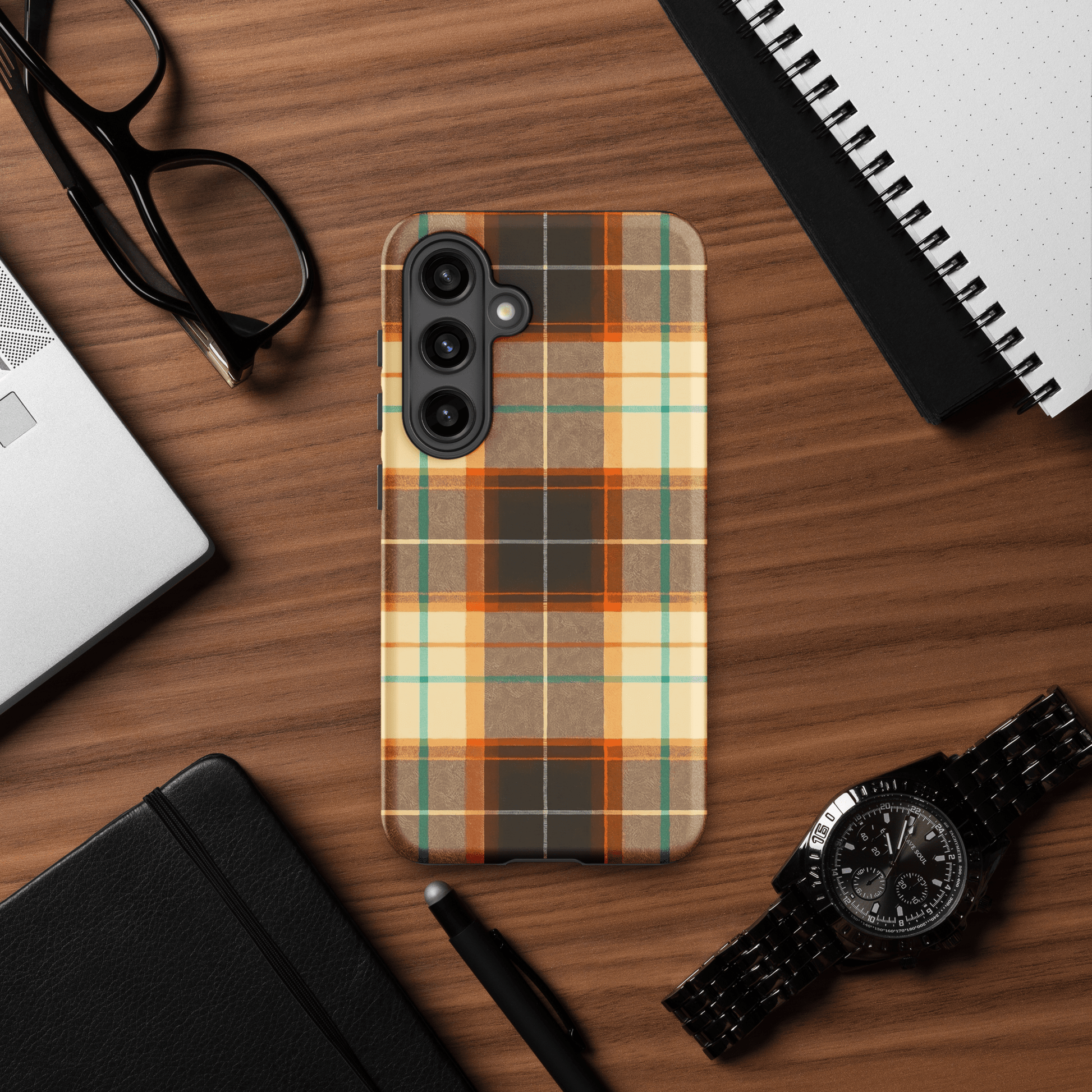 Plaid Brown & Orange for Samsung Galaxy Ninja Level Designs