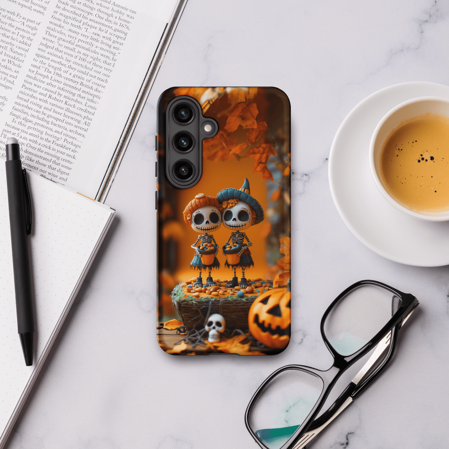 Skeleton sisters trick or treat for Samsung Galaxy Ninja Level Designs