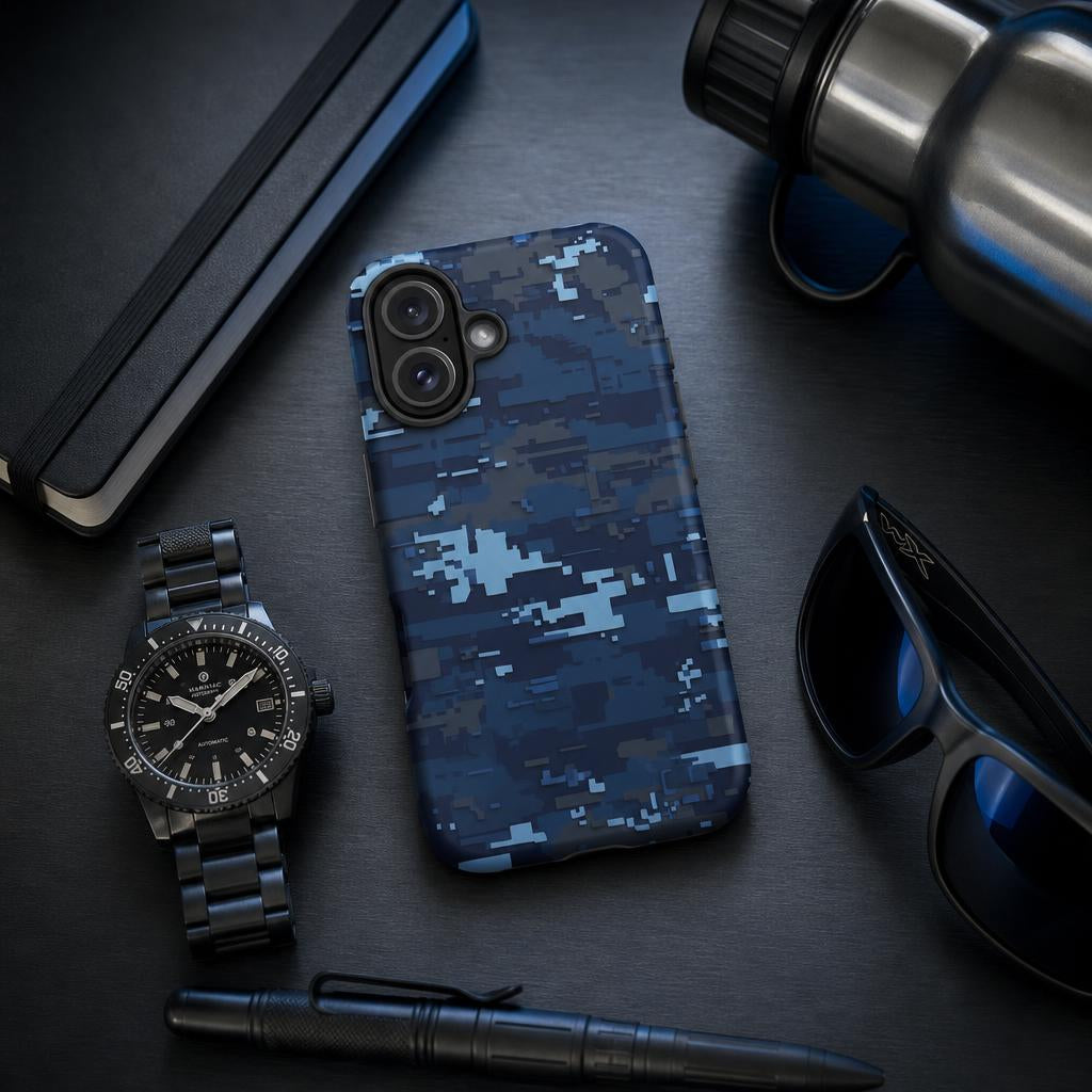 Blue Digital Camo – Ninja Case™ for iPhone
