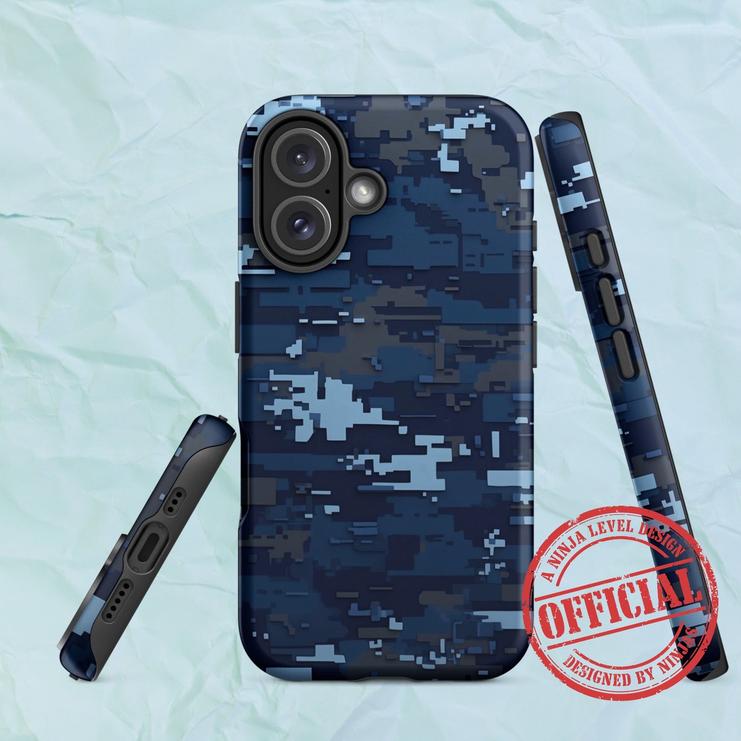 Blue Digital Camo – Ninja Case™ for iPhone