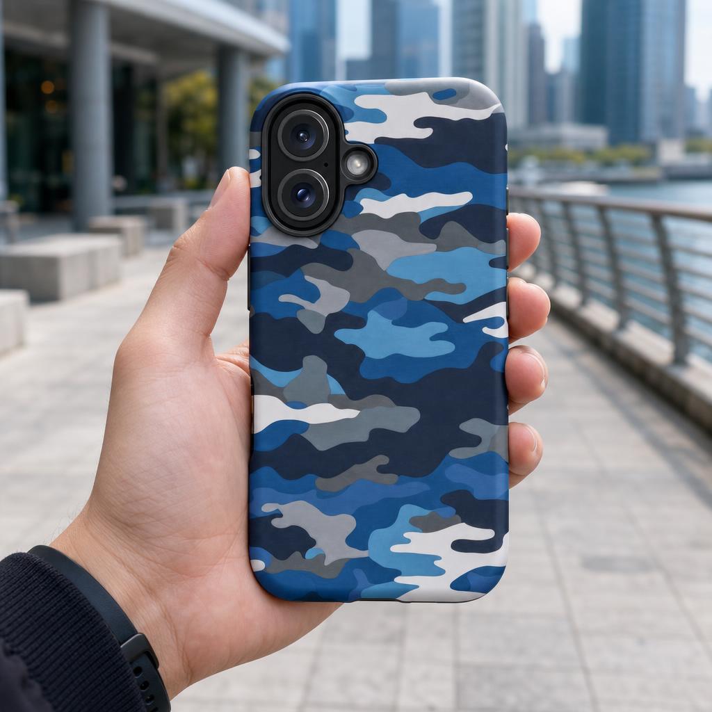 Blue Urban Camo – Ninja Case™ for iPhone