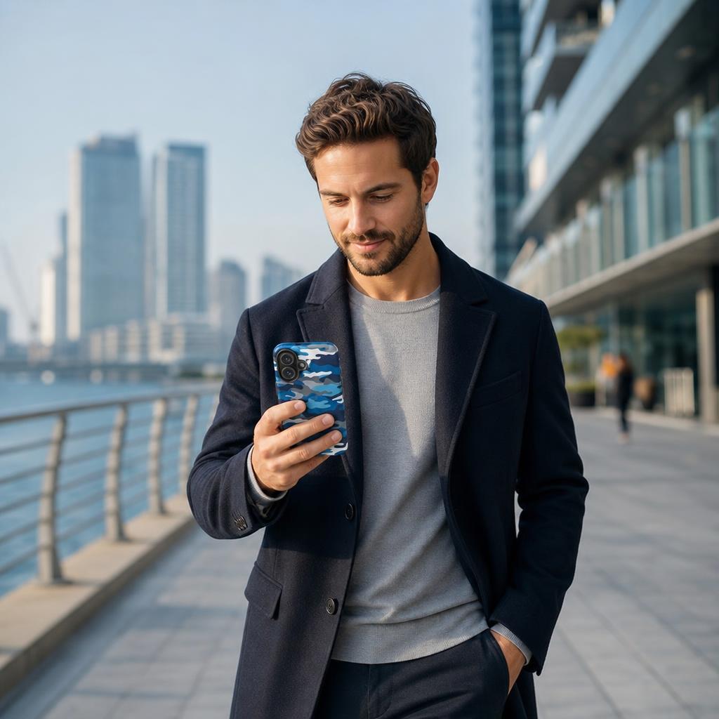 Blue Urban Camo – Ninja Case™ for iPhone