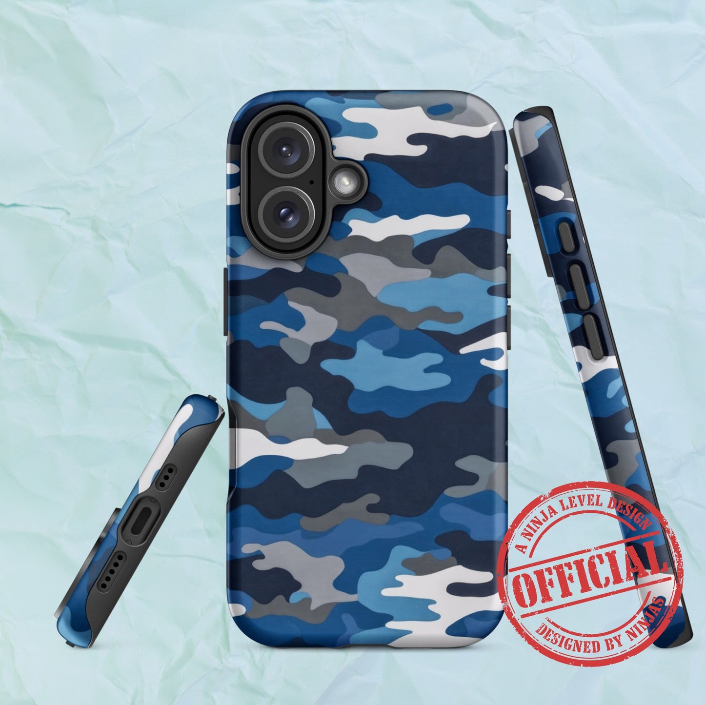 Blue Urban Camo – Ninja Case™ for iPhone