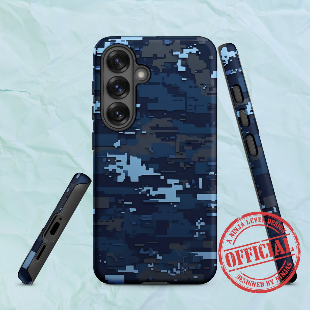 Blue Digital Camo - Ninja Case for Samsung Galaxy