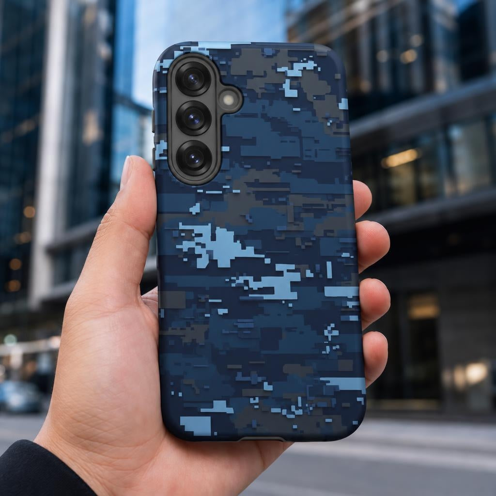 Blue Digital Camo - Ninja Case for Samsung Galaxy