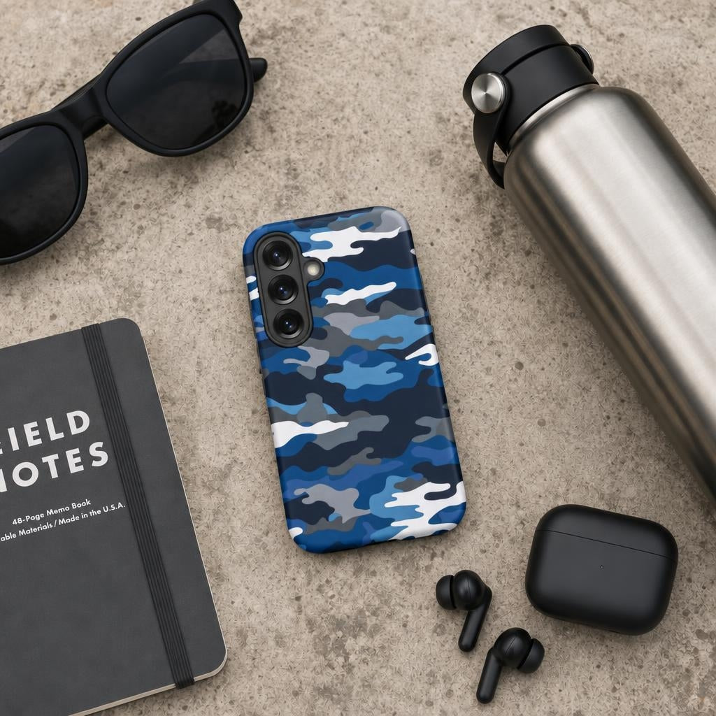 Blue Urban Camo - Ninja Case for Samsung Galaxy