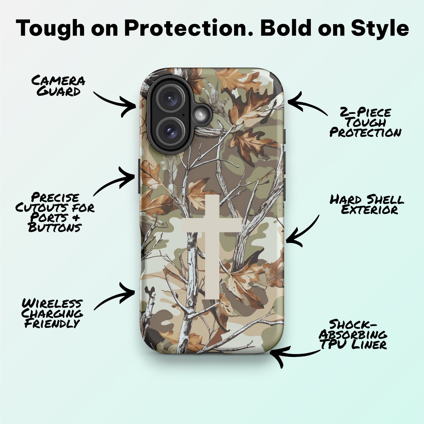 Camo Cross Fade – Ninja Case™ for iPhone