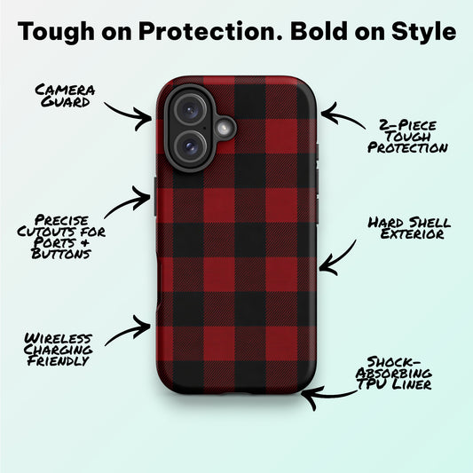 Classic Red Flannel - Ninja Case™ for iPhone