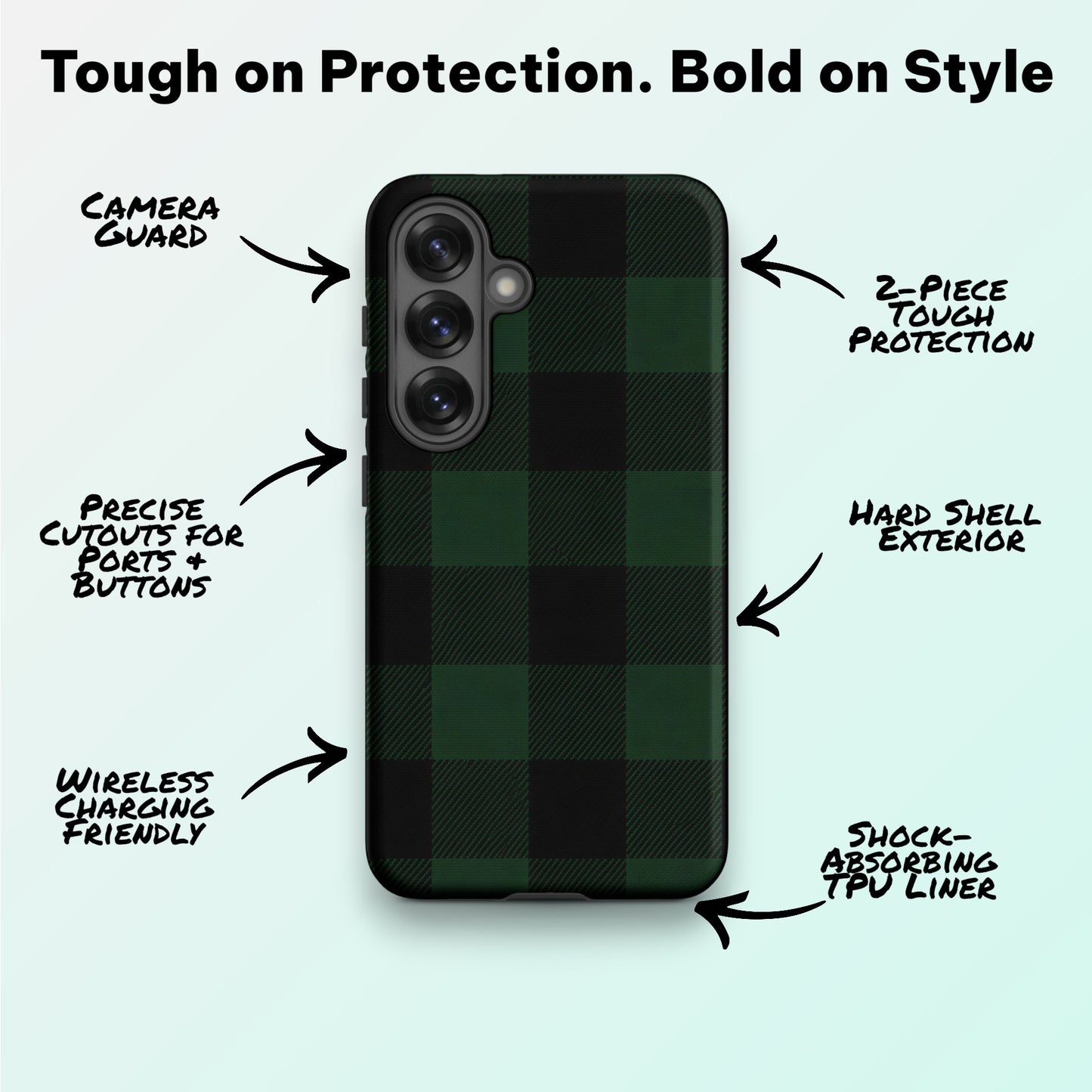 Forest Green Flannel - Ninja Case™ for Samsung Galaxy