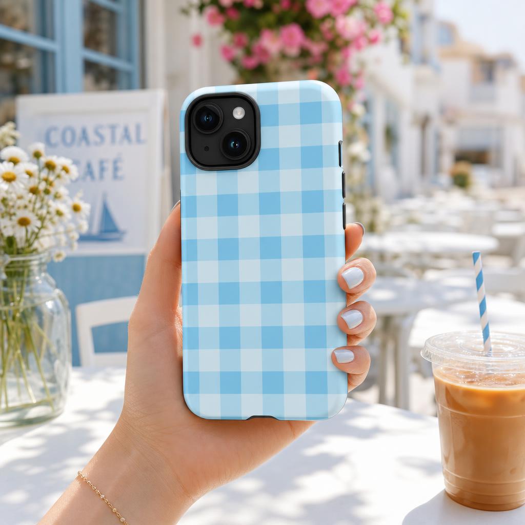 Fresh Gingham Blue Ninja Case™ for iPhone