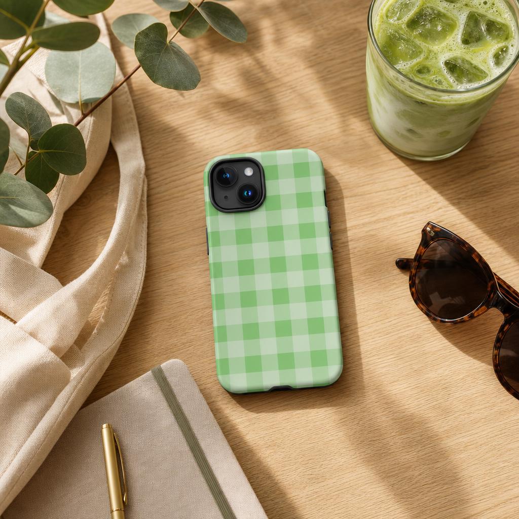 Fresh Gingham Green Ninja Case™ for iPhone