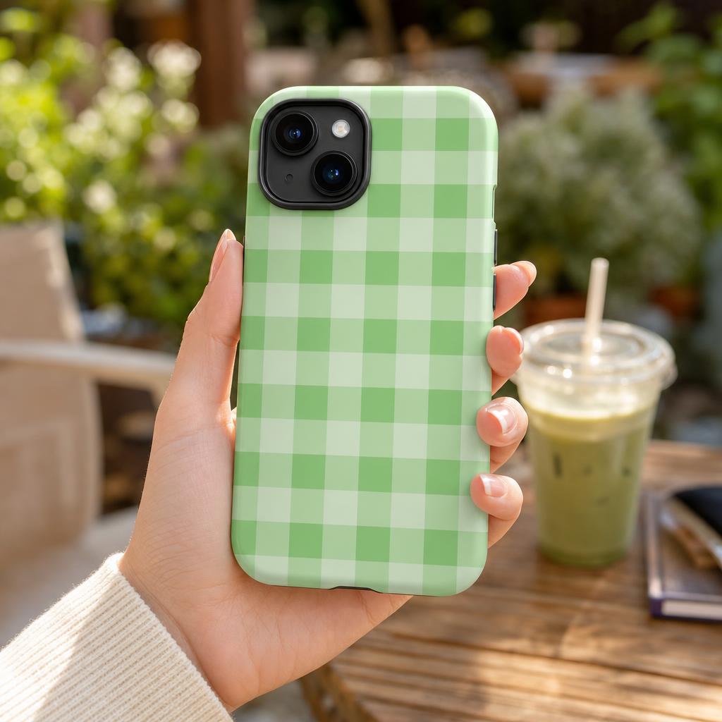 Fresh Gingham Green Ninja Case™ for iPhone