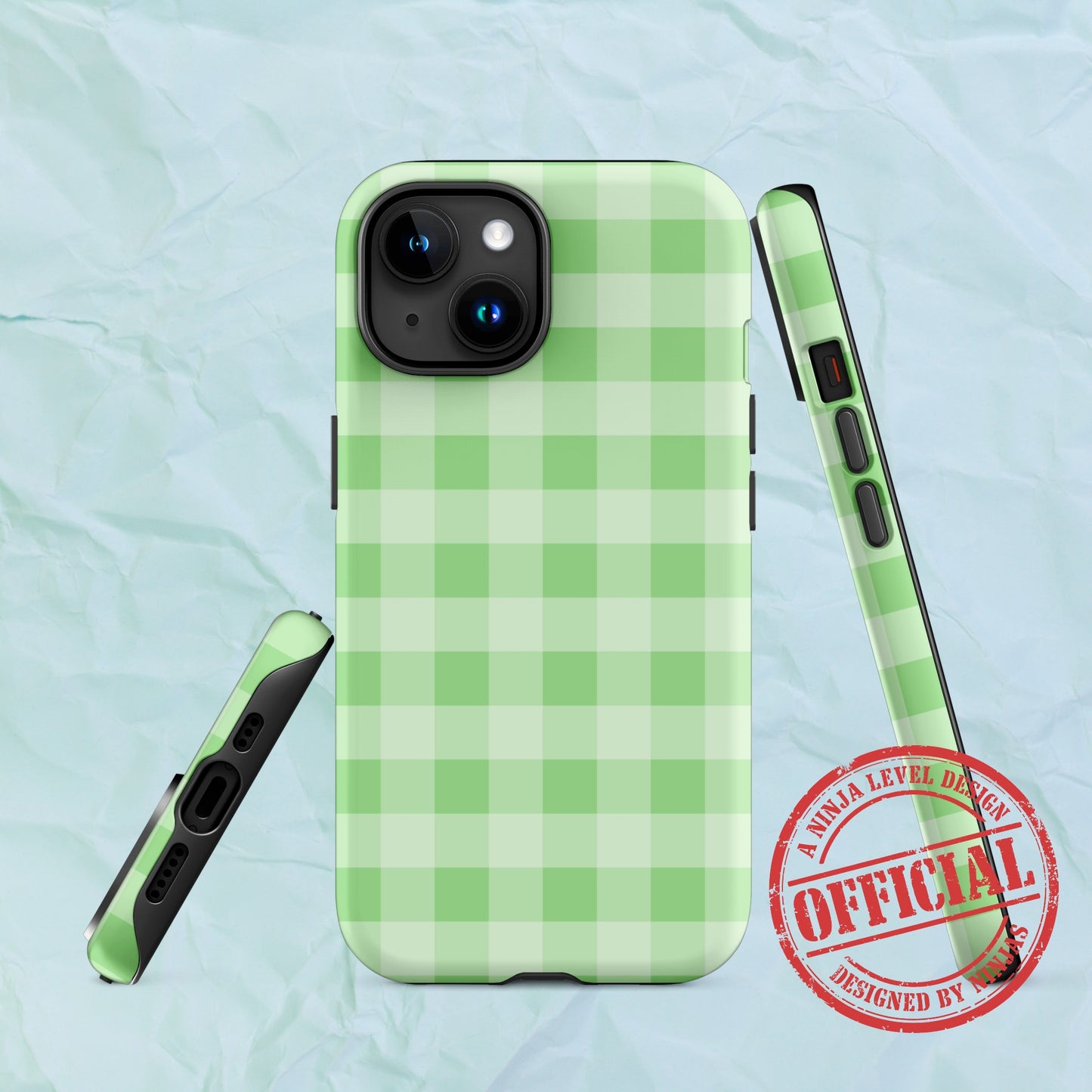 Fresh Gingham Green Ninja Case™ for iPhone