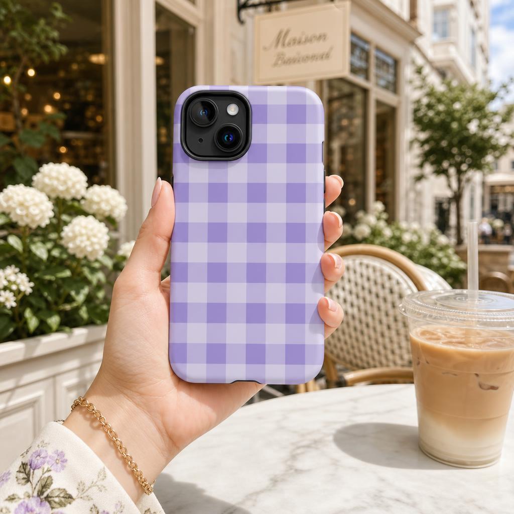 Fresh Gingham Lavender Ninja Case™ for iPhone