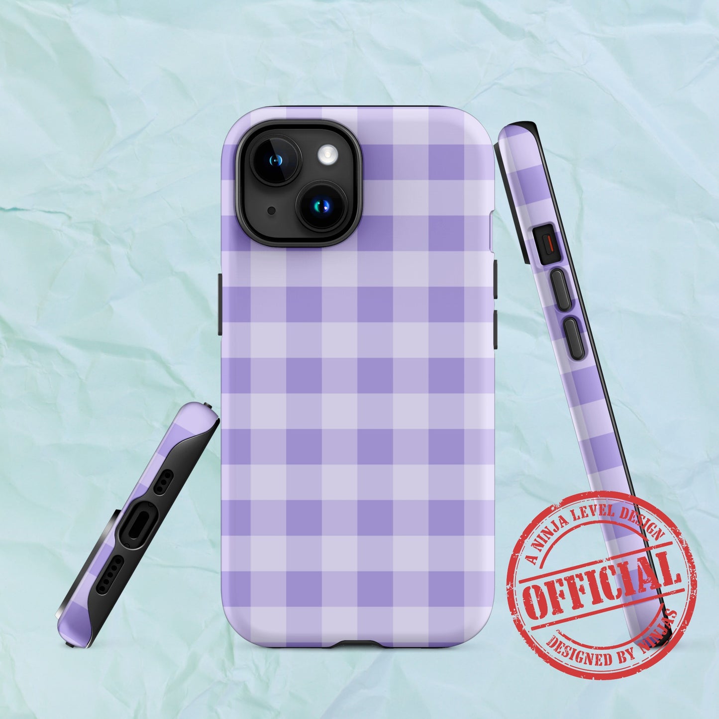 Fresh Gingham Lavender Ninja Case™ for iPhone