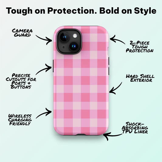 Fresh Gingham Pink Ninja Case™ for iPhone
